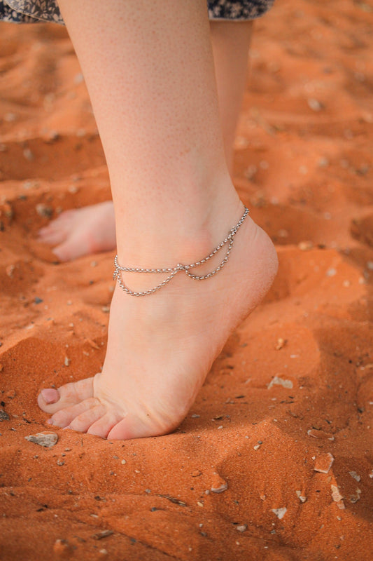 Freya Anklet in Silver