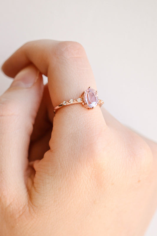 Rapunzel Ring in Lavender Quartz