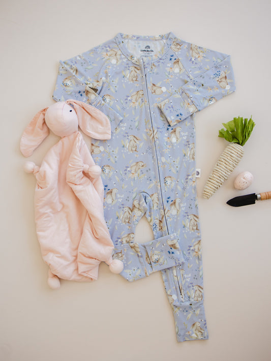Bunny Blossoms Bamboo Zippy Pajamas
