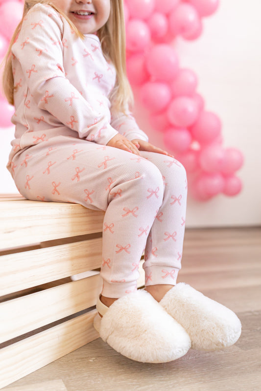 Blushing Bows 2pc Bamboo Pajamas
