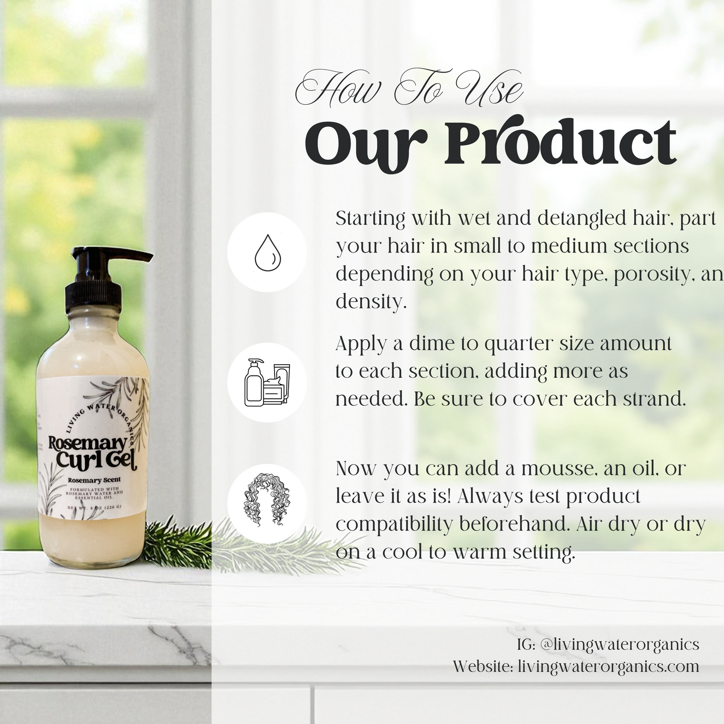 Rosemary Curl Gel (Medium to Strong Hold)