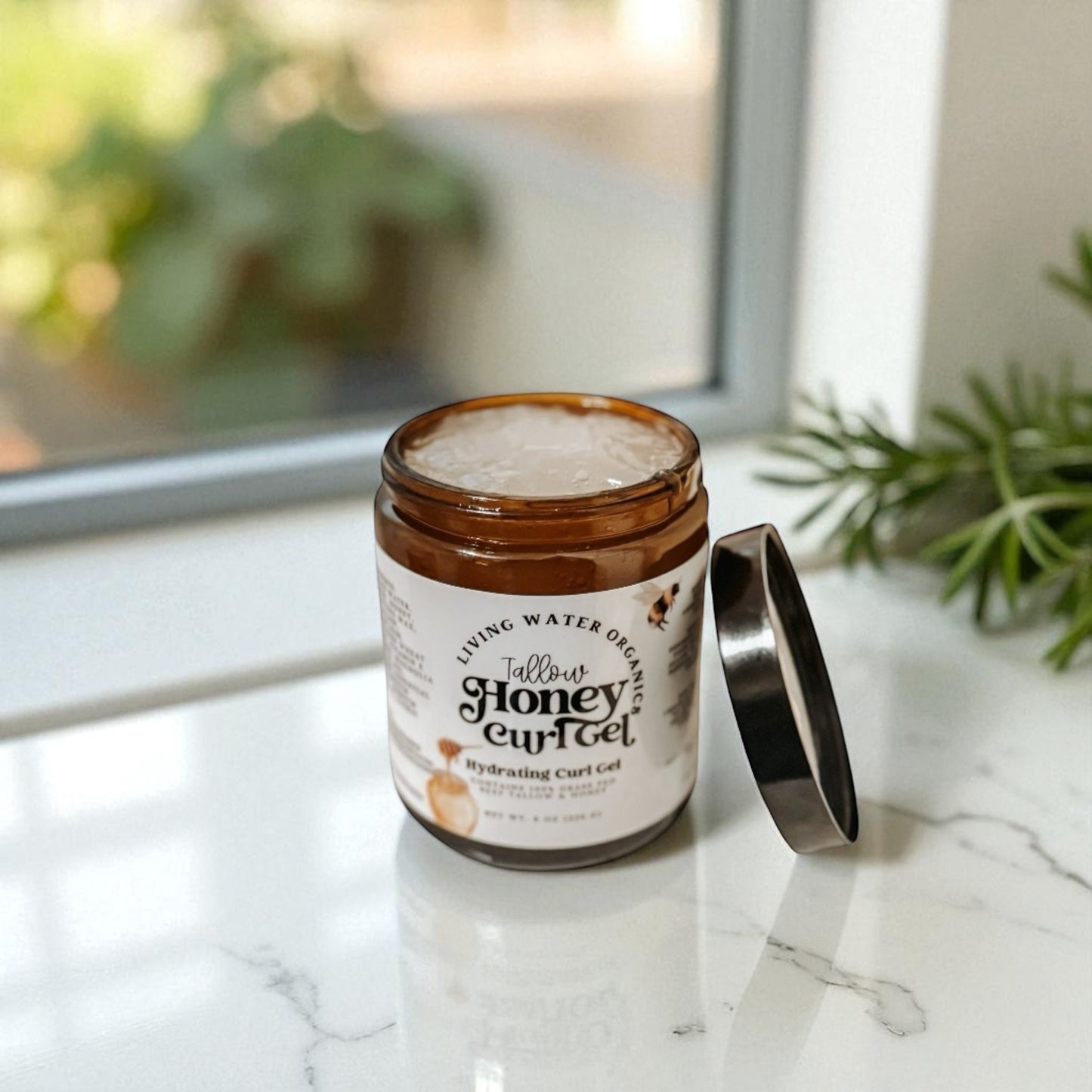 Tallow Honey Curl Gel with 100% Grass Fed Tallow (Medium to Strong Hold)