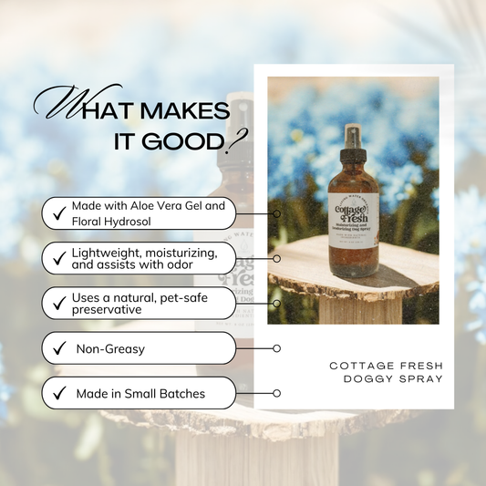 Dog Spray Deodorizing and Moisturizing Leave-In, Cottage Fresh Dog Line