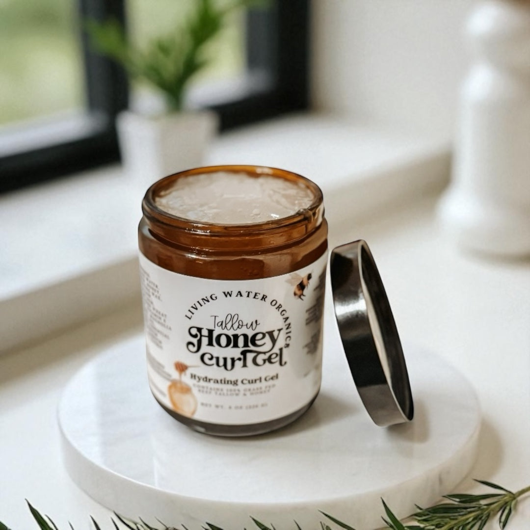Tallow Honey Curl Gel with 100% Grass Fed Tallow (Medium to Strong Hold)