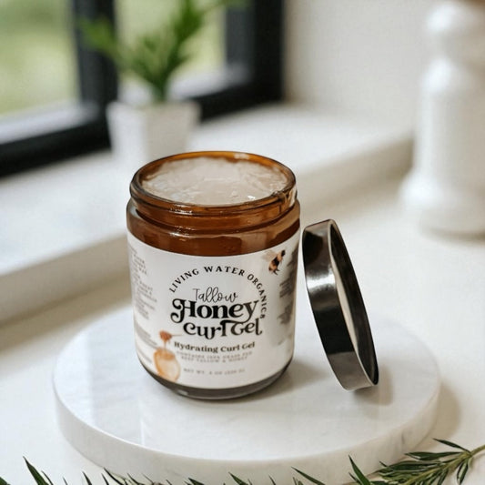 Tallow Honey Curl Gel with 100% Grass Fed Tallow (Medium to Strong Hold)