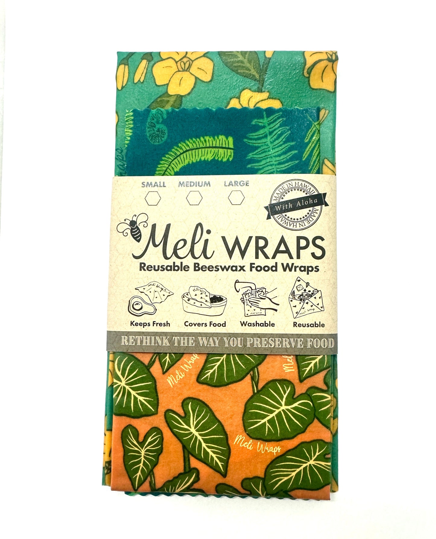 Beeswax Wrap Variety Pack - Hawaiiana Print
