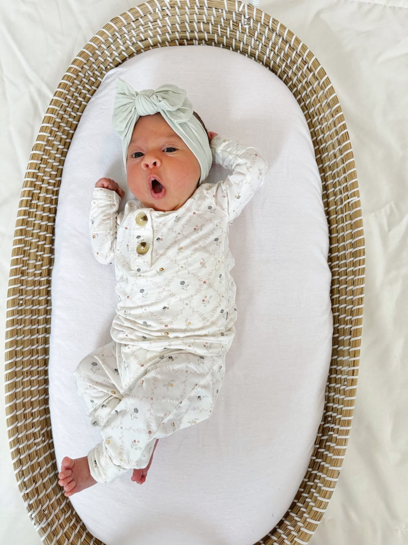 Vintage Blooms 2pc Henley Bamboo Pajamas