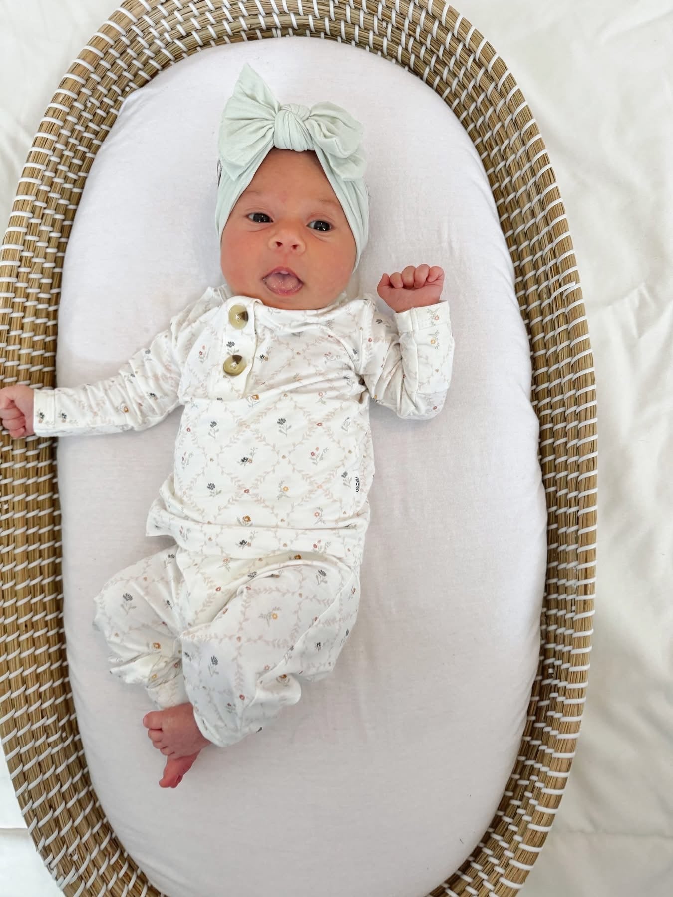 Vintage Blooms 2pc Henley Bamboo Pajamas