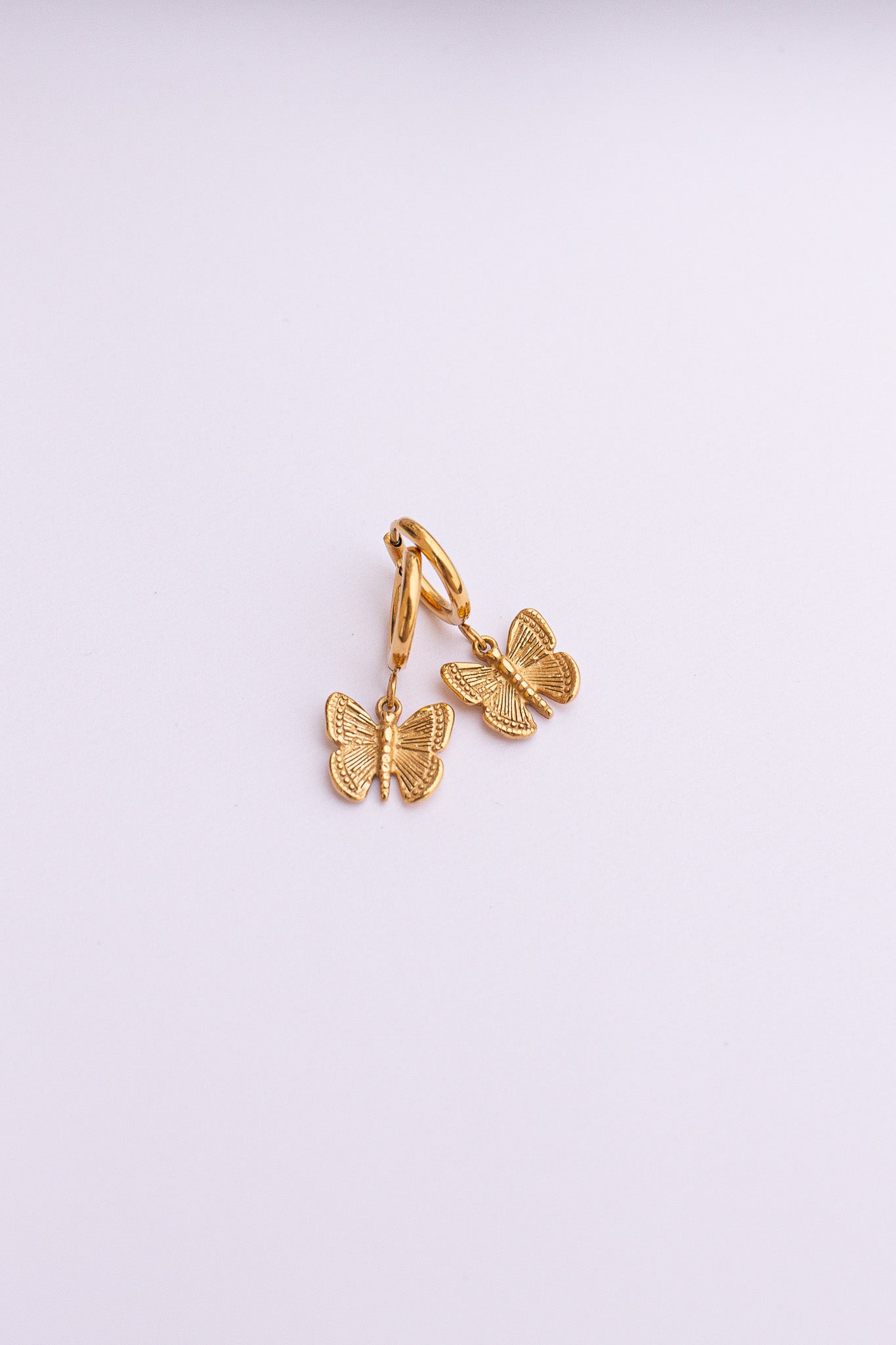 Butterfly Huggie Hoop