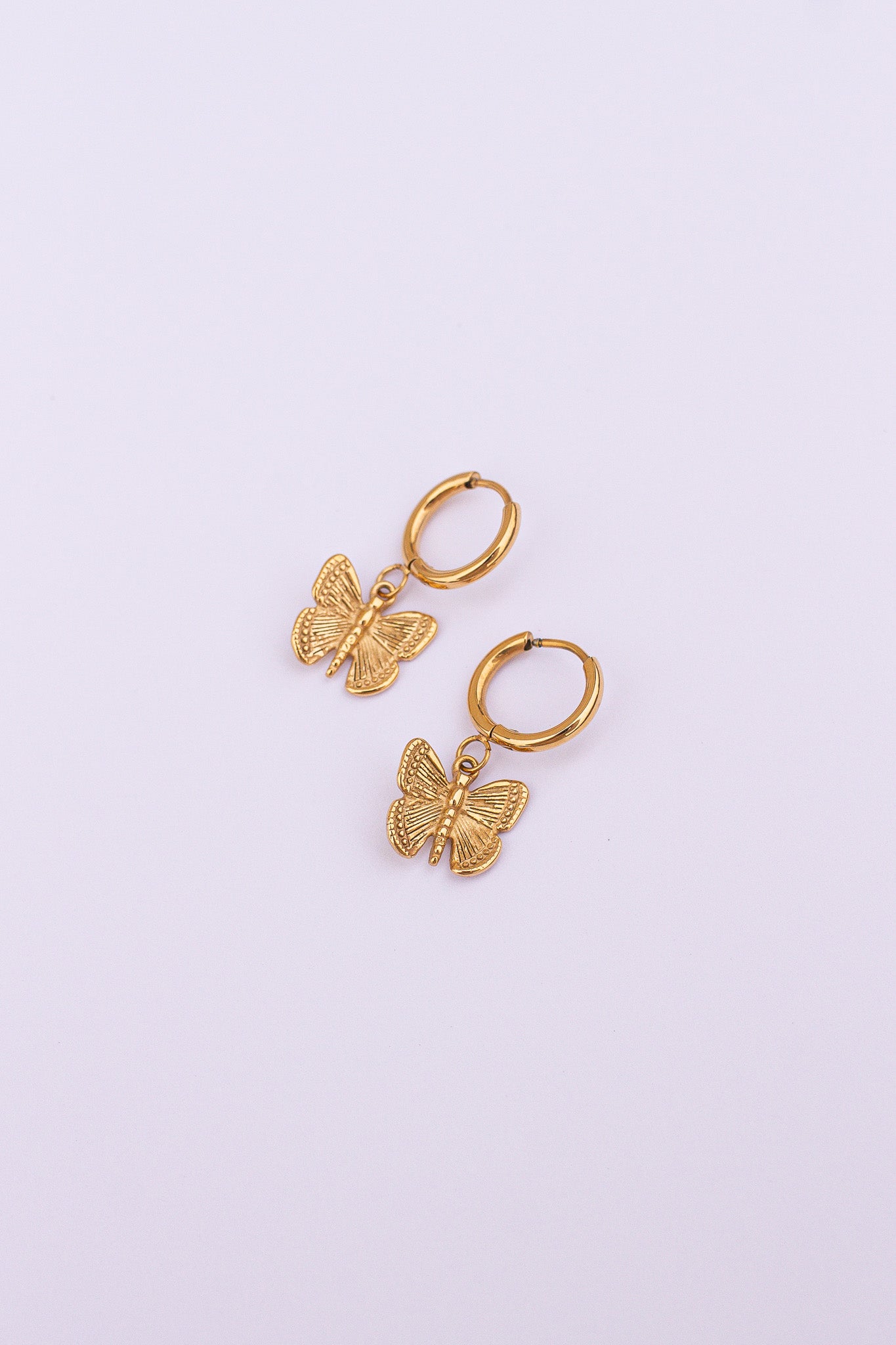 Butterfly Huggie Hoop