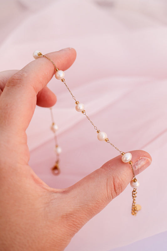 Aphrodite Anklet in Freshwater Pearl