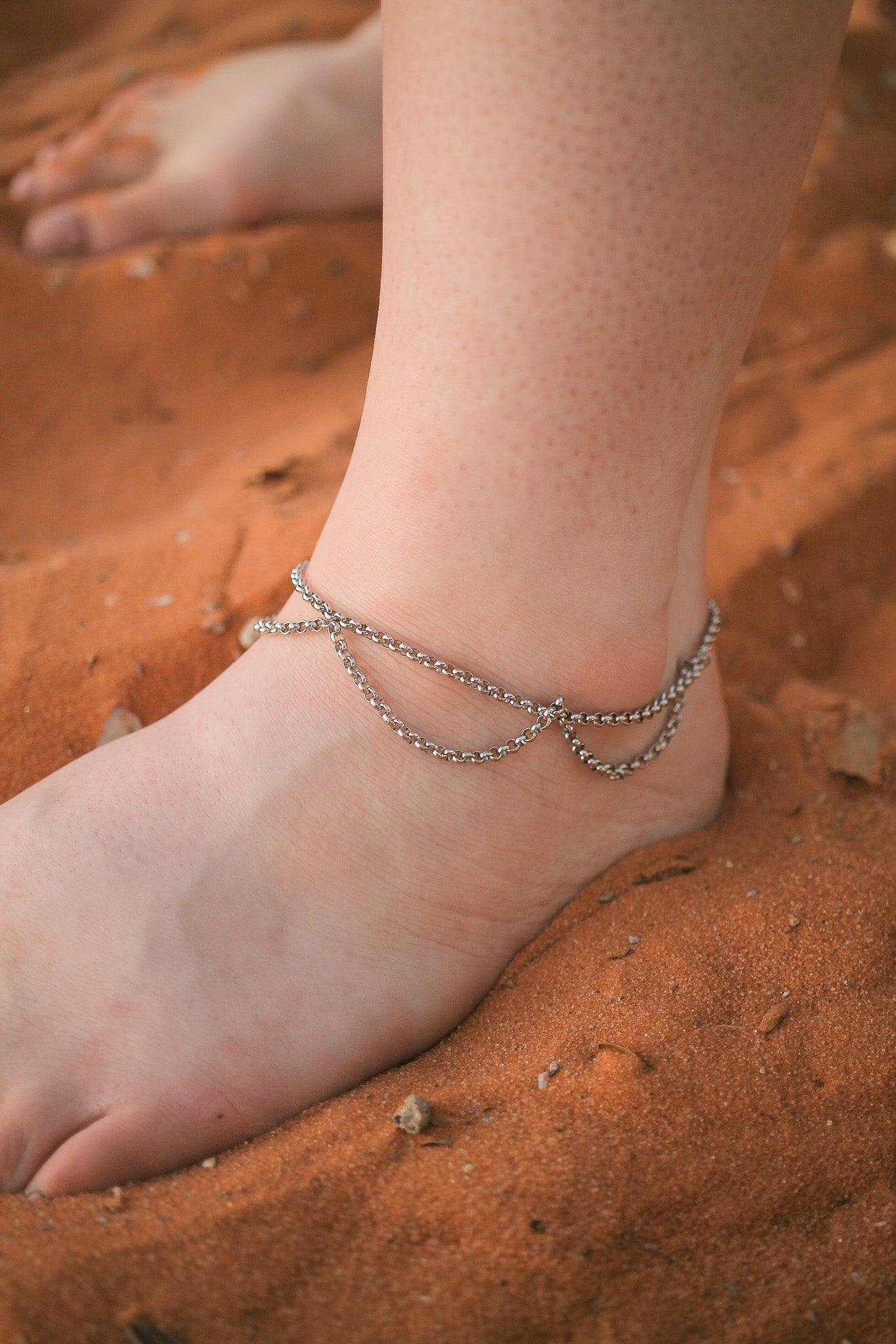 Freya Anklet in Silver