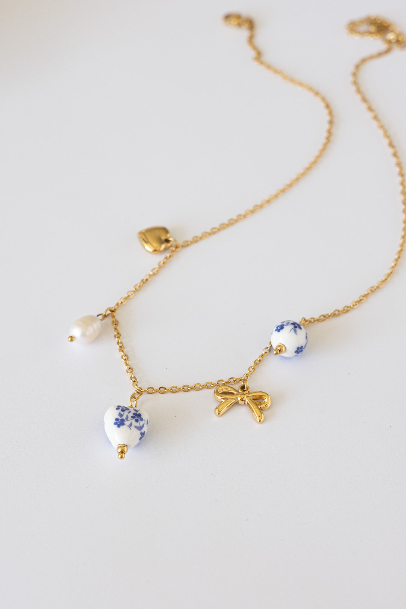 Bella Charm Necklace in Blue