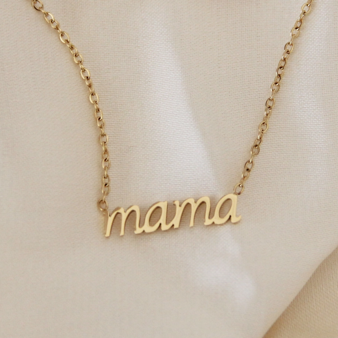 'Mama' Script Necklace