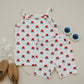 Red White & Blue Tulip Ribbed Bamboo 2pc Tank Set