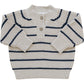Stripe Button Knit Sweater