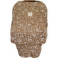 Brown Floral Ribbed Bamboo Multi-Use Cover