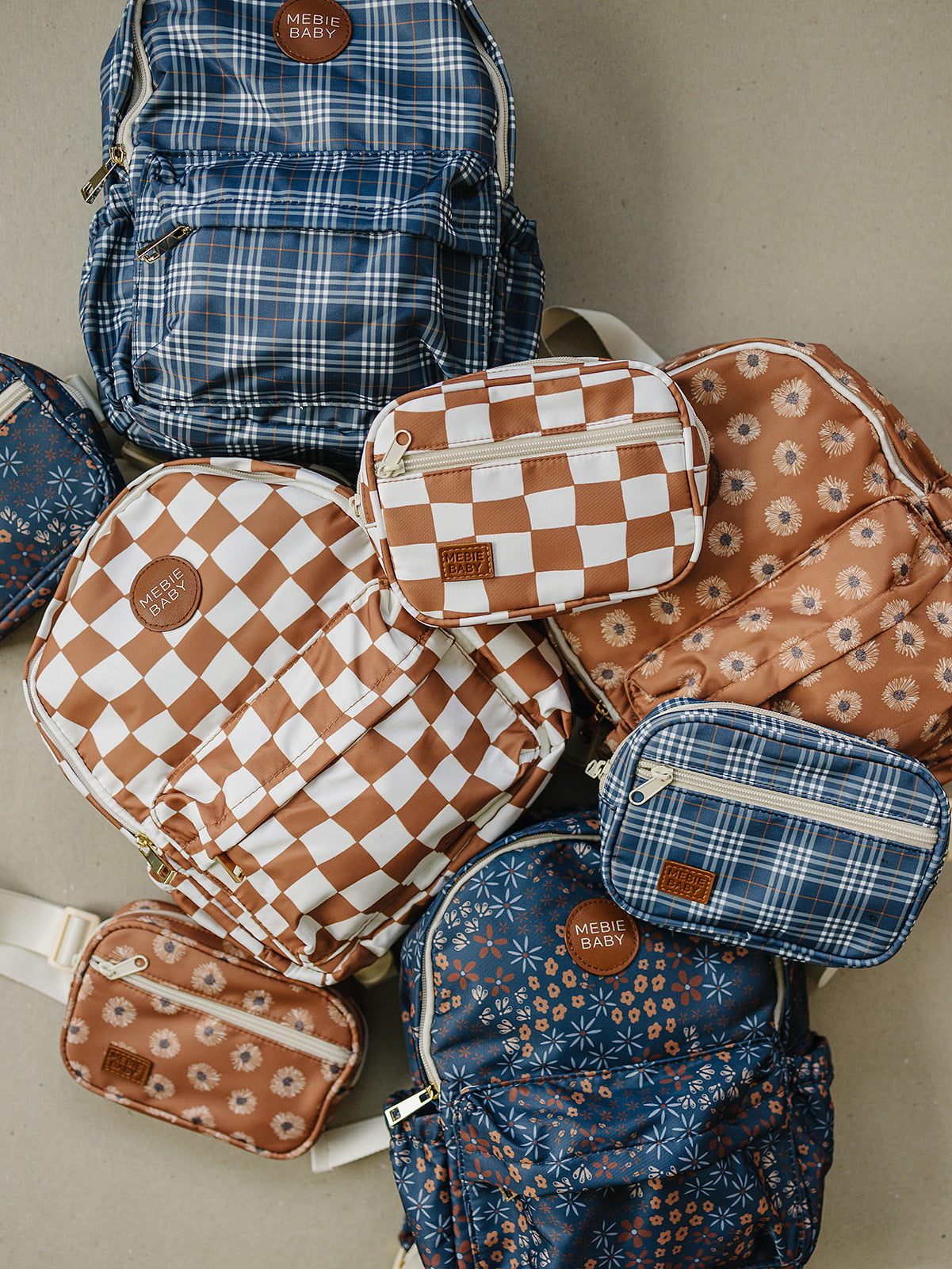 cloth mini backpacks Navy Floral Mini Backpack