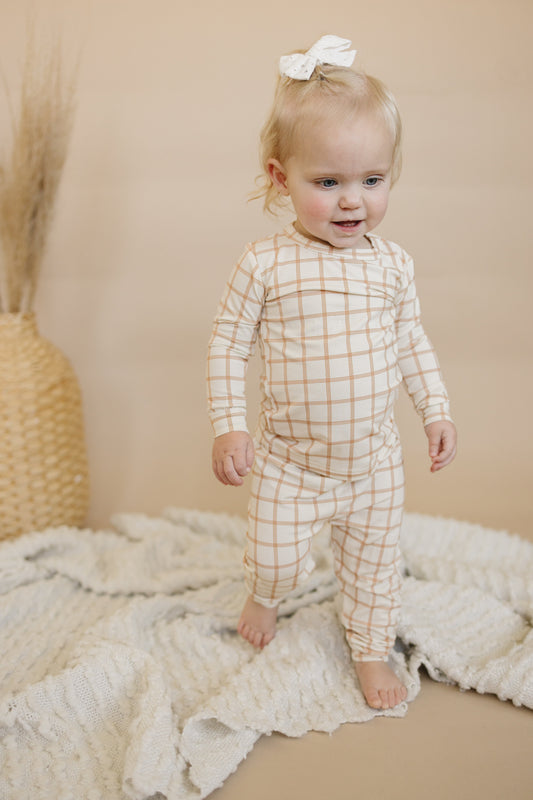 Pumpkin Plaid 2pc Bamboo Pajamas