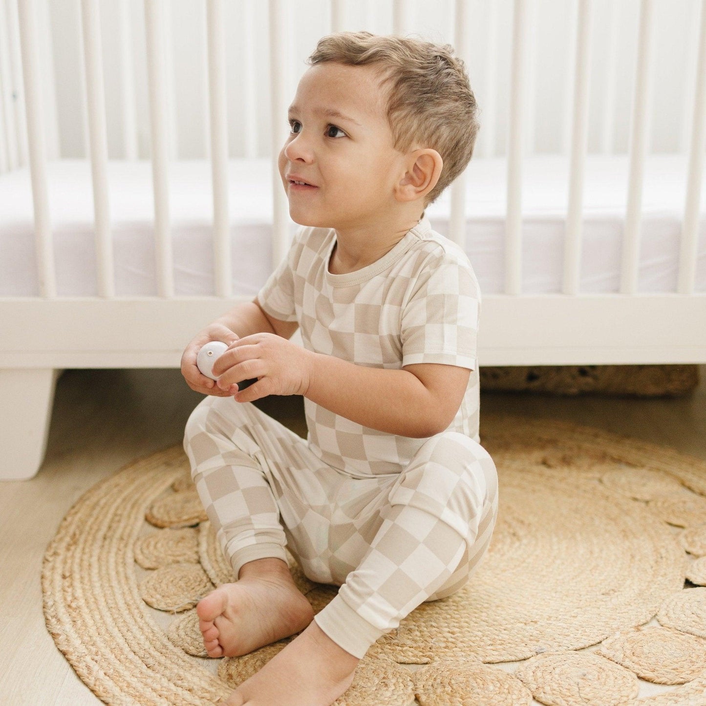 Neutral Checker 2pc Bamboo Pajamas