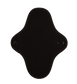Organic Reusable Pads - 3 Pantyliners in Black
